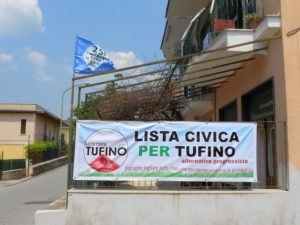 La sede di Lista civica per Tufino, in Corso Garibaldi 