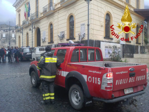 Pompieri in azione a Quindici