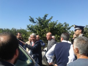 Biancardi durante il sit in (foto di Bianca Bianco)