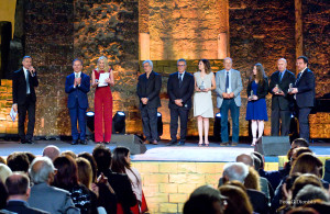 I premiati sul palco delle Basiliche 