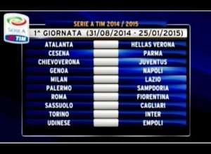 Serie A, campionato 2014-2015: questa la prima giornata