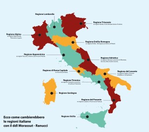 La "nuova" Italia: ecco le 12 regioni