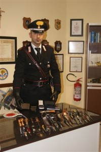 Il materiale sequestrato dai carabinieri