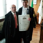 L'avvocato Napolitano con il presidente dell'Ordine di Avellino Fabio Benigni