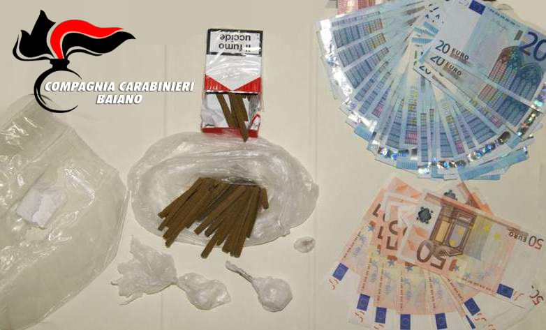 Pusher arrestato ad Avella, nella tasca aveva droga e mille euro Pusher arrestato ad Avella, nella tasca aveva droga e mille euro